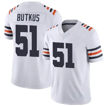 ＃51 Men's Dick Butkus White Limited Chicago Bears Alternate Classic Vapor Jersey
