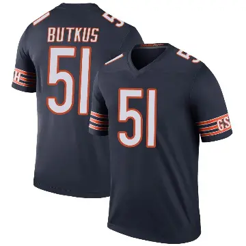 ＃51 Youth Dick Butkus Navy Legend Chicago Bears Color Rush Jersey