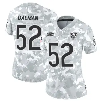 ＃52 Women's Drew Dalman Arctic Camo Limited Chicago Bears 2024 Salute to Service Jersey