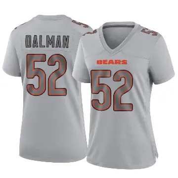 ＃52 Women's Drew Dalman Gray Game Chicago Bears Atmosphere Fashion Jersey