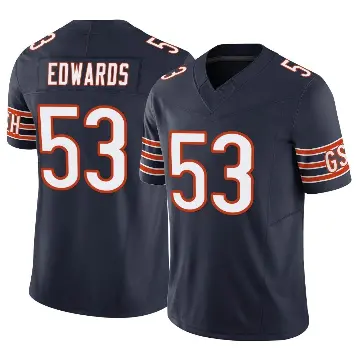 ＃53 Youth T.J. Edwards Navy Limited Chicago Bears Vapor F.U.S.E. Jersey