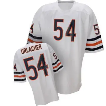 ＃54 Men's Brian Urlacher White Authentic Chicago Bears Throwback Jersey