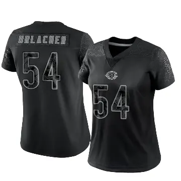 ＃54 Women's Brian Urlacher Black Limited Chicago Bears Reflective Jersey