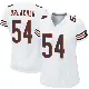 ＃54 Women's Brian Urlacher White Game Chicago Bears Jersey