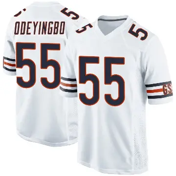 ＃55 Men's Dayo Odeyingbo White Game Chicago Bears Jersey
