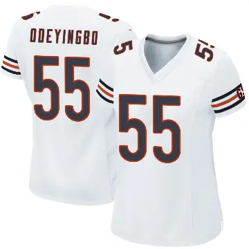 ＃55 Women's Dayo Odeyingbo White Game Chicago Bears Jersey