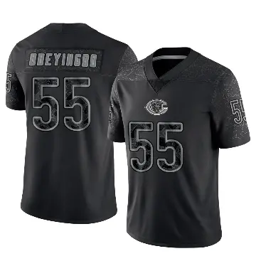 ＃55 Youth Dayo Odeyingbo Black Limited Chicago Bears Reflective Jersey