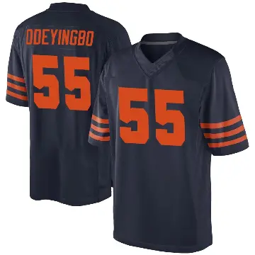 ＃55 Youth Dayo Odeyingbo Navy Blue Game Chicago Bears Alternate Jersey