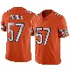 ＃57 Men's Power Echols Orange Limited Chicago Bears Alternate Vapor Jersey