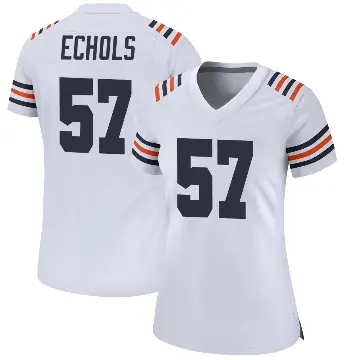 ＃57 Women's Power Echols White Game Chicago Bears Alternate Classic Jersey