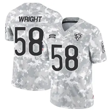 ＃58 Men's Darnell Wright Arctic Camo Limited Chicago Bears 2024 Salute to Service Jersey