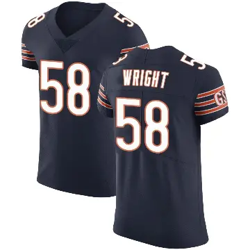 ＃58 Men's Darnell Wright Navy Elite Chicago Bears Team Color Vapor Untouchable Jersey