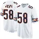 ＃58 Men's Darnell Wright White Game Chicago Bears Jersey