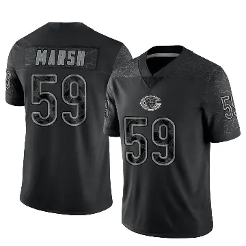 ＃59 Men's Cassius Marsh Black Limited Chicago Bears Reflective Jersey