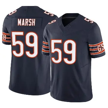 ＃59 Men's Cassius Marsh Navy Limited Chicago Bears Vapor F.U.S.E. Jersey