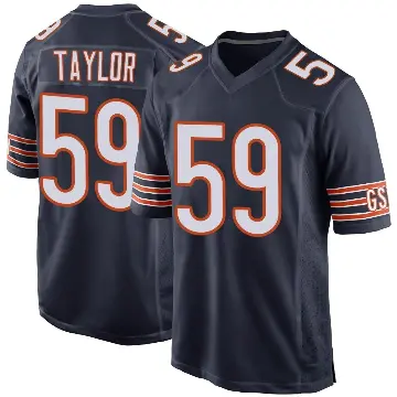 ＃59 Youth Carson Taylor Navy Game Chicago Bears Team Color Jersey