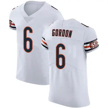 ＃6 Men's Kyler Gordon White Elite Chicago Bears Vapor Untouchable Jersey