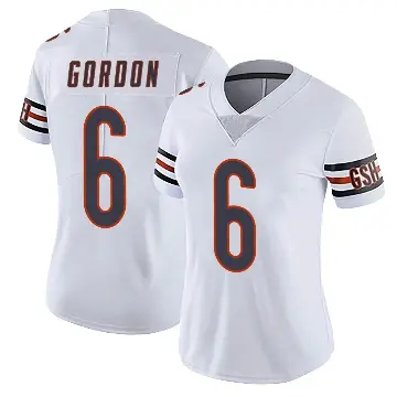 ＃6 Women's Kyler Gordon White Limited Chicago Bears Vapor Untouchable Jersey