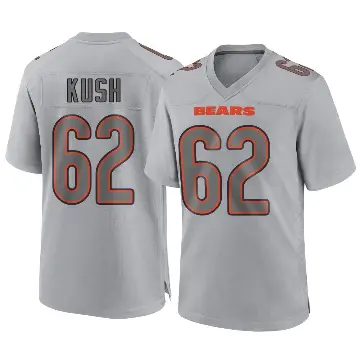 ＃62 Men's Eric Kush Gray Game Chicago Bears Atmosphere Fashion Jersey