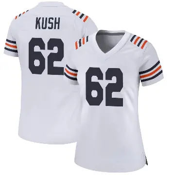 ＃62 Women's Eric Kush White Game Chicago Bears Alternate Classic Jersey
