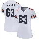 ＃63 Women's Chris Glaser White Game Chicago Bears Alternate Classic Jersey