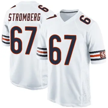 ＃67 Youth Ricky Stromberg White Game Chicago Bears Jersey