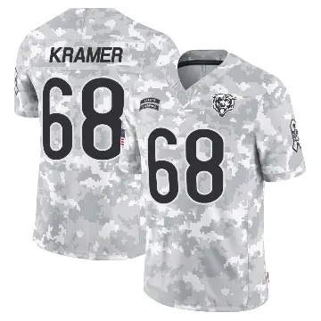 ＃68 Men's Doug Kramer Jr. Arctic Camo Limited Chicago Bears 2024 Salute to Service Jersey