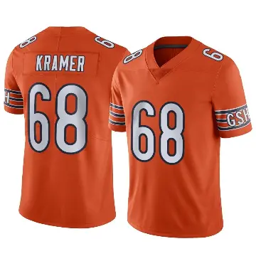 ＃68 Men's Doug Kramer Jr. Orange Limited Chicago Bears Alternate Vapor Jersey