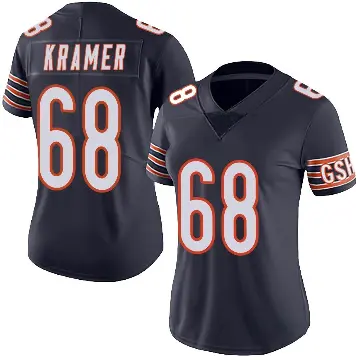 ＃68 Women's Doug Kramer Jr. Navy Limited Chicago Bears Team Color Vapor Untouchable Jersey
