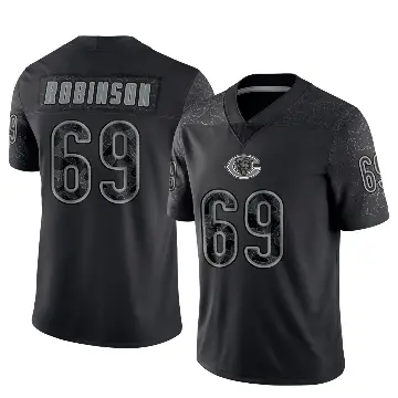 ＃69 Men's Jereme Robinson Black Limited Chicago Bears Reflective Jersey