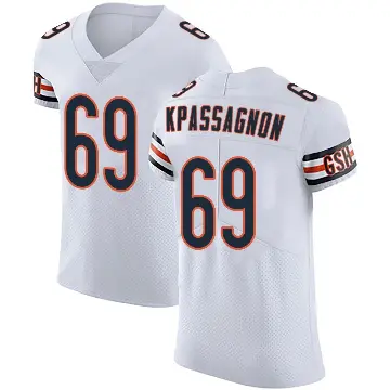 ＃69 Men's Tanoh Kpassagnon White Elite Chicago Bears Vapor Untouchable Jersey