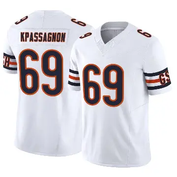 ＃69 Men's Tanoh Kpassagnon White Limited Chicago Bears Vapor F.U.S.E. Jersey
