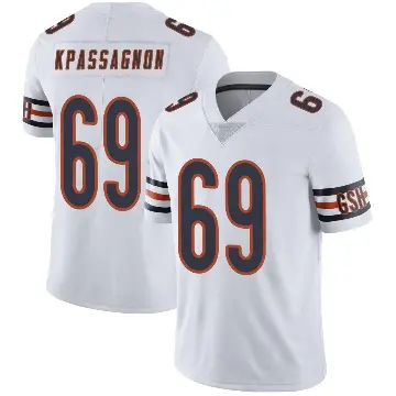 ＃69 Men's Tanoh Kpassagnon White Limited Chicago Bears Vapor Untouchable Jersey