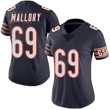 ＃69 Women's Dashaun Mallory Navy Limited Chicago Bears Team Color Vapor Untouchable Jersey