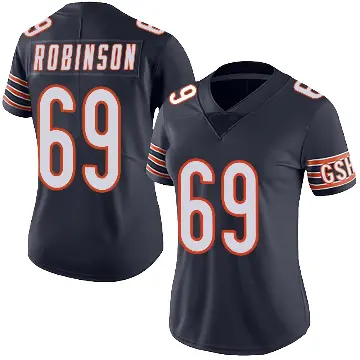 ＃69 Women's Jereme Robinson Navy Limited Chicago Bears Team Color Vapor Untouchable Jersey