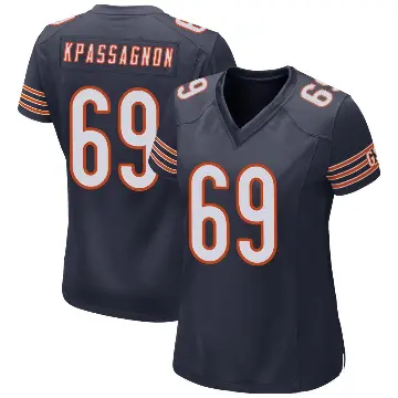 ＃69 Women's Tanoh Kpassagnon Navy Game Chicago Bears Team Color Jersey