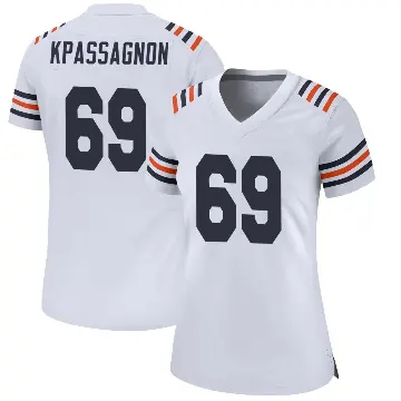 ＃69 Women's Tanoh Kpassagnon White Game Chicago Bears Alternate Classic Jersey