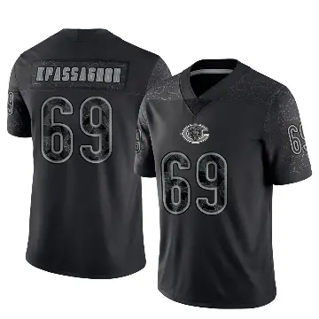 ＃69 Youth Tanoh Kpassagnon Black Limited Chicago Bears Reflective Jersey