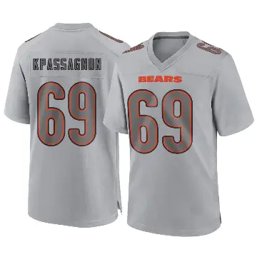 ＃69 Youth Tanoh Kpassagnon Gray Game Chicago Bears Atmosphere Fashion Jersey