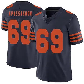 ＃69 Youth Tanoh Kpassagnon Navy Blue Limited Chicago Bears Alternate Vapor Untouchable Jersey