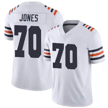 ＃70 Men's Braxton Jones White Limited Chicago Bears Alternate Classic Vapor Jersey