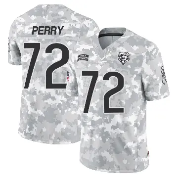 ＃72 Men's William Perry Arctic Camo Limited Chicago Bears 2024 Salute to Service Jersey