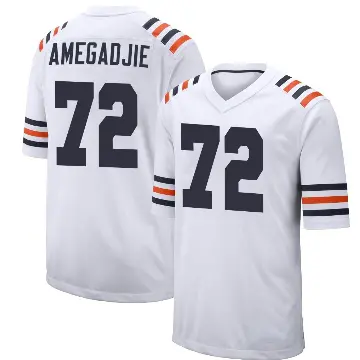 ＃72 Youth Kiran Amegadjie White Game Chicago Bears Alternate Classic Jersey