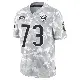 ＃73 Men's Jonah Jackson Arctic Camo Limited Chicago Bears 2024 Salute to Service Jersey