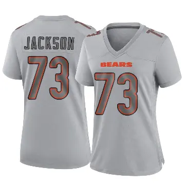 ＃73 Women's Jonah Jackson Gray Game Chicago Bears Atmosphere Fashion Jersey