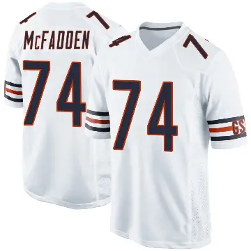 ＃74 Youth Jordan McFadden White Game Chicago Bears Jersey