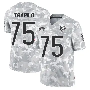 ＃75 Men's Ozzy Trapilo Arctic Camo Limited Chicago Bears 2024 Salute to Service Jersey