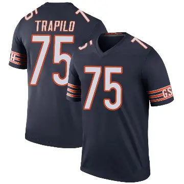＃75 Men's Ozzy Trapilo Navy Legend Chicago Bears Color Rush Jersey
