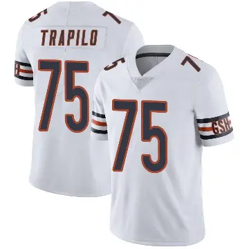 ＃75 Men's Ozzy Trapilo White Limited Chicago Bears Vapor Untouchable Jersey