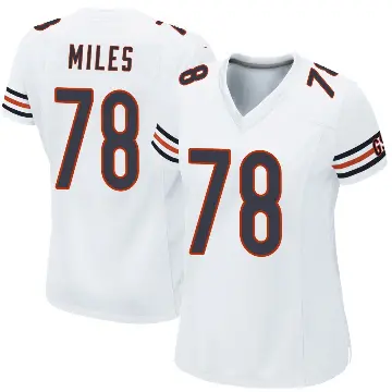 ＃78 Women's Joshua Miles White Game Chicago Bears Jersey